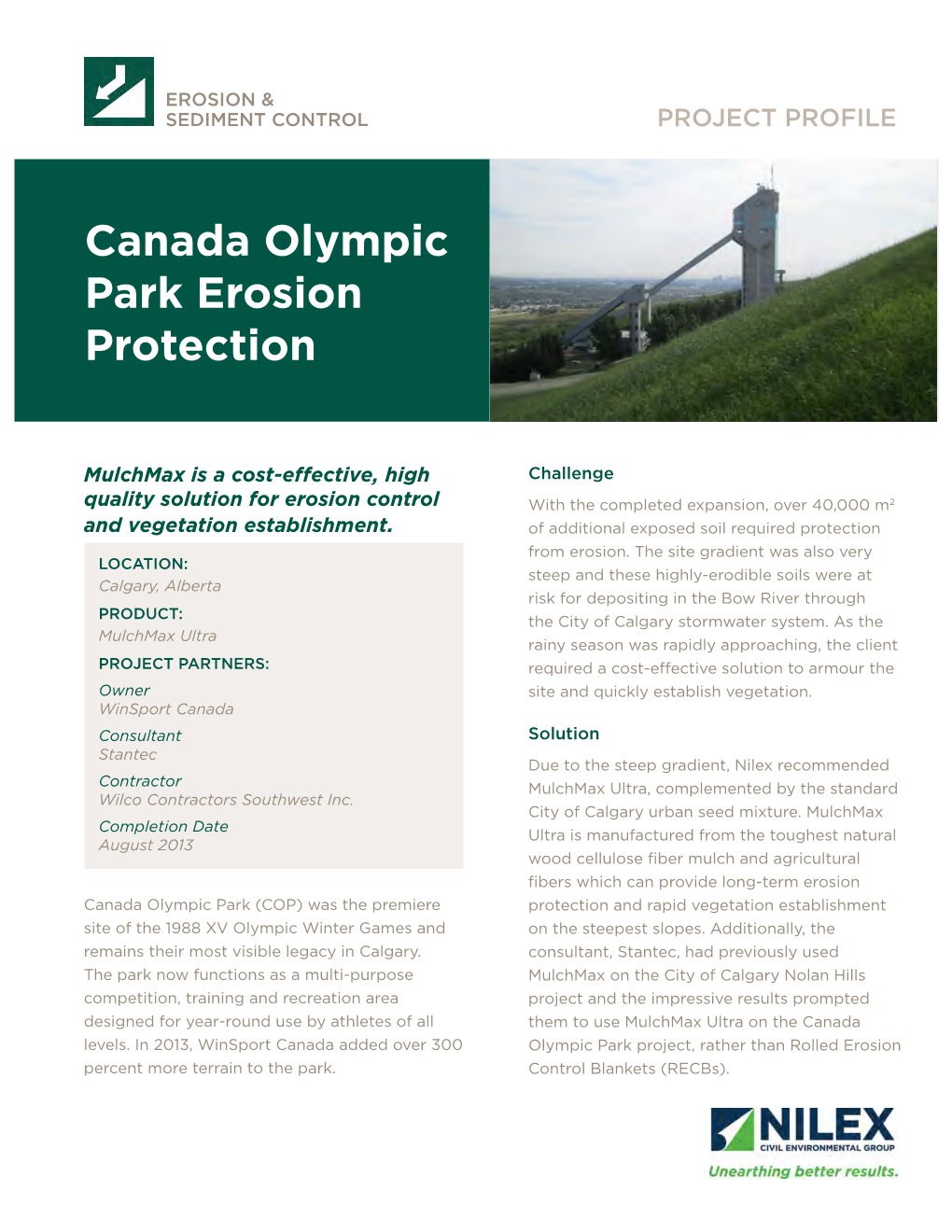 Canada Olympic Park Erosion Protection