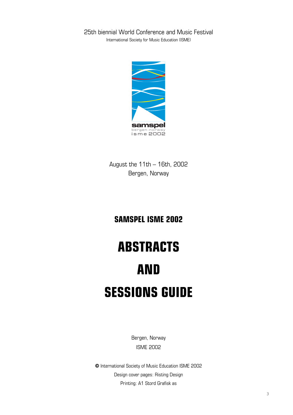 Abstracts and Sessions Guide