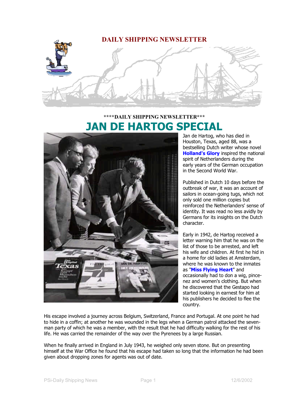 Jan De Hartog Special