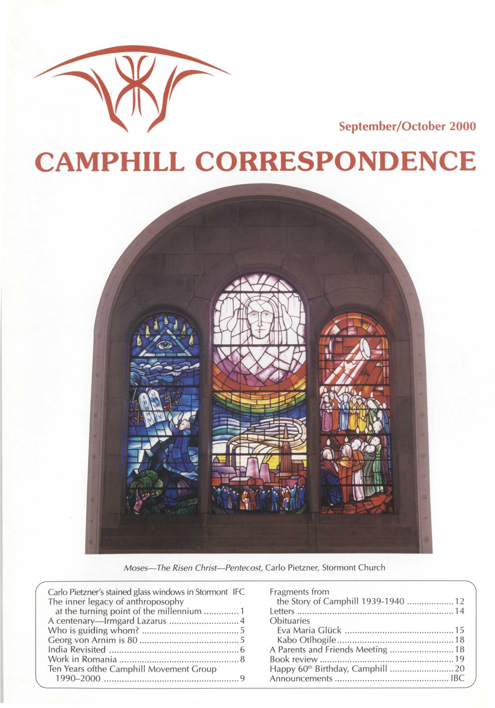 Camphill Correspondence September/October 2000