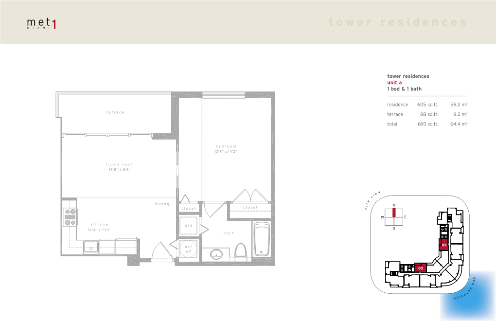 Met 1 Miami Floor Plans