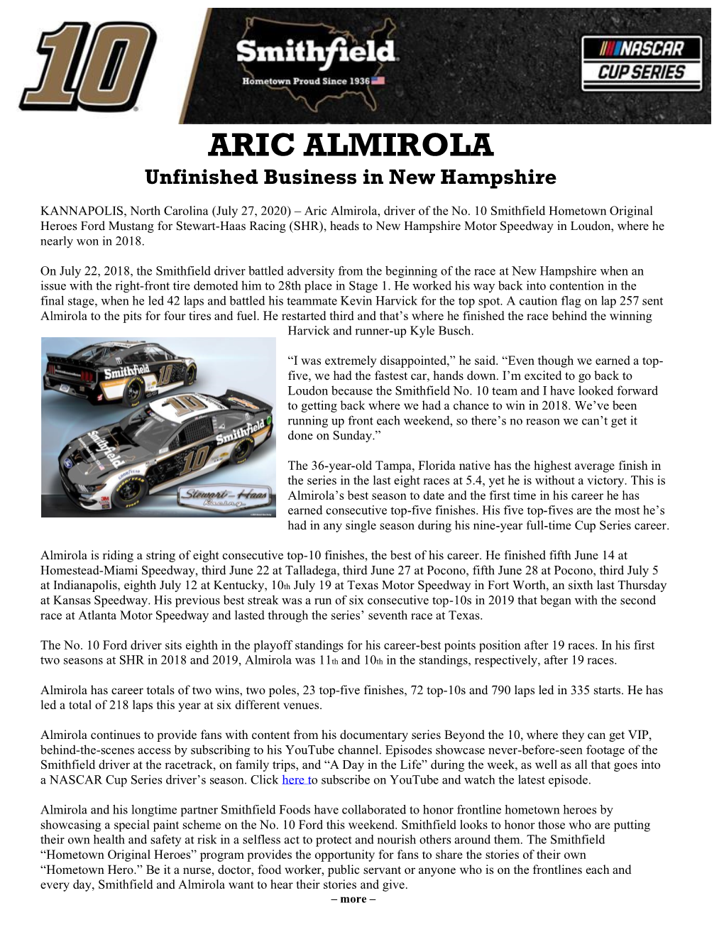 ARIC ALMIROLA Unfinished Business in New Hampshire