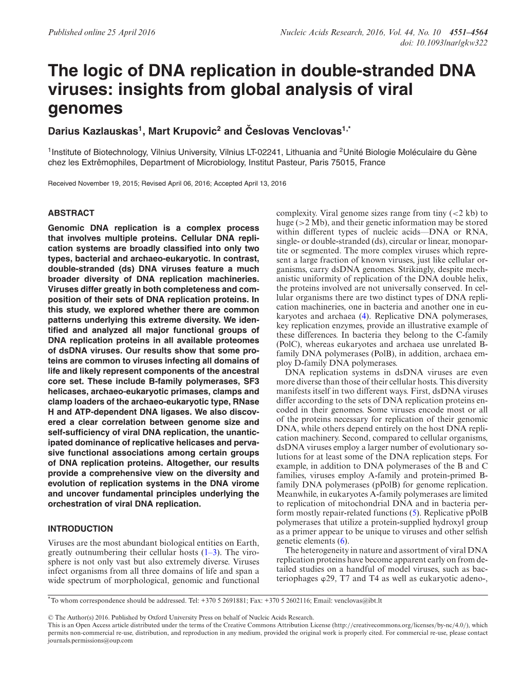 The Logic of DNA Replication in Double-Stranded DNA Viruses