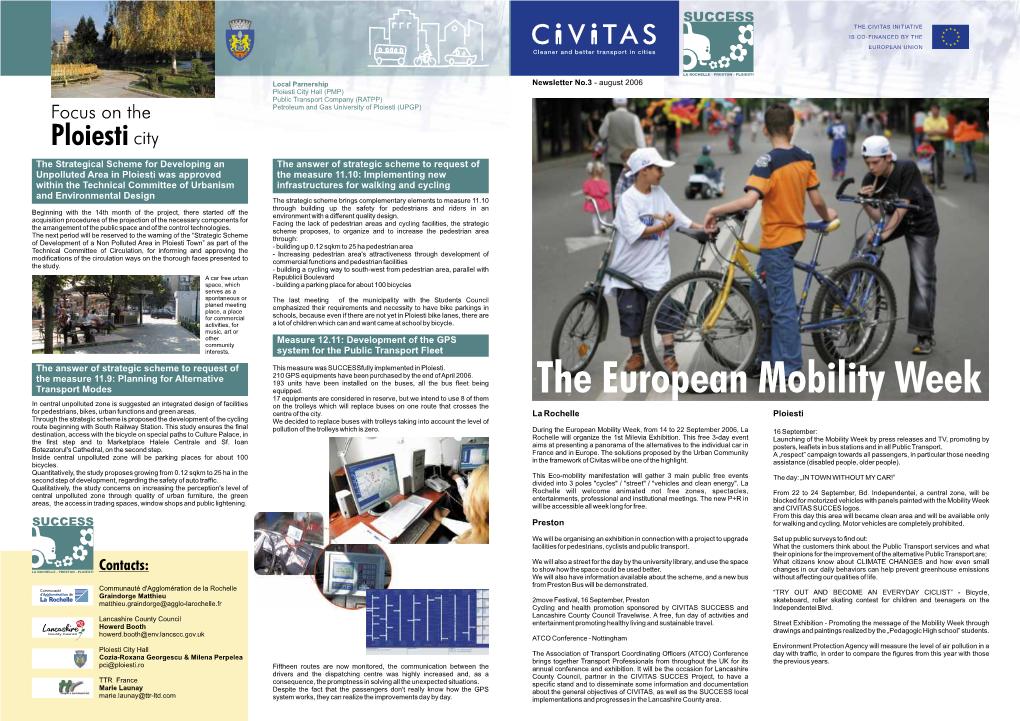 The European Mobility Week Transport Modes Equipped
