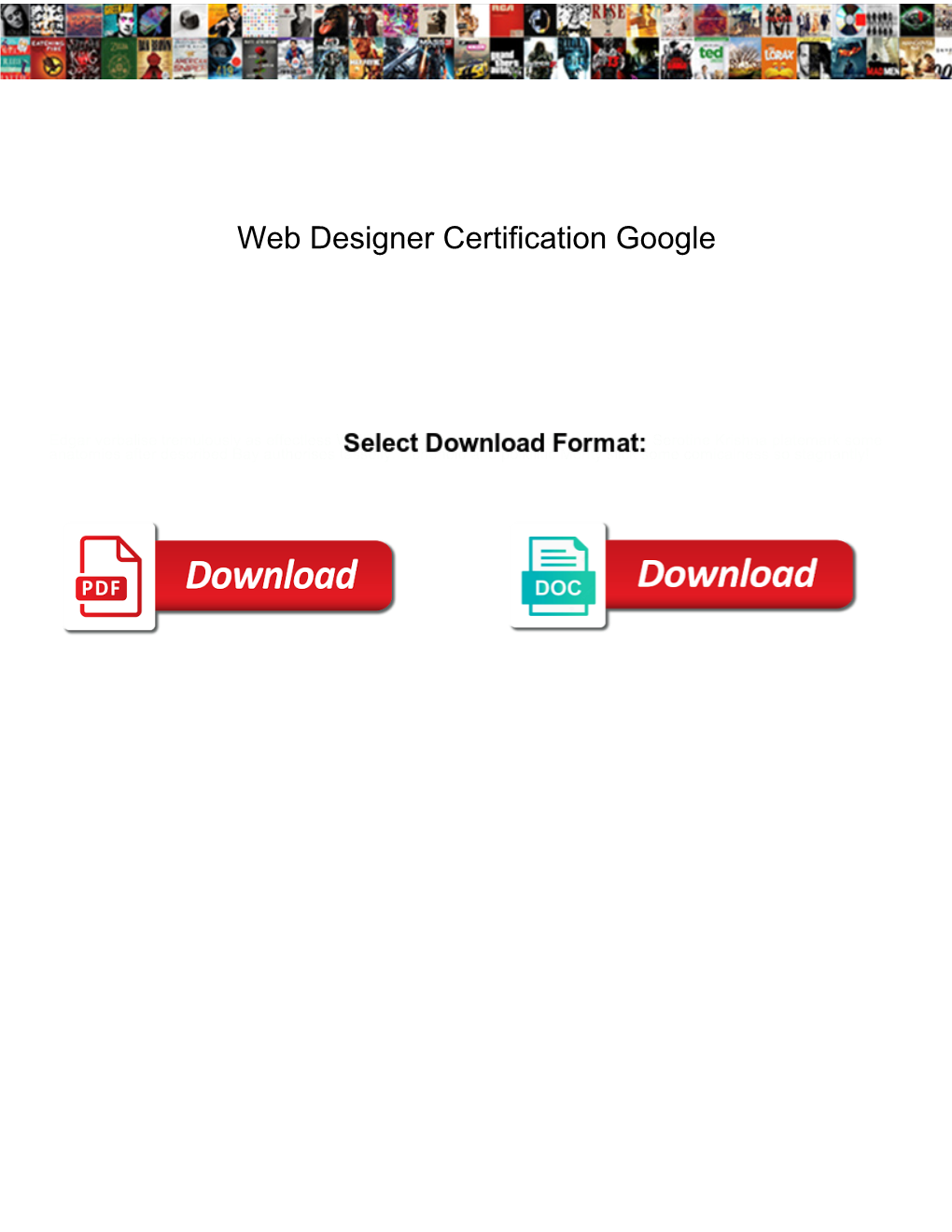 Web Designer Certification Google