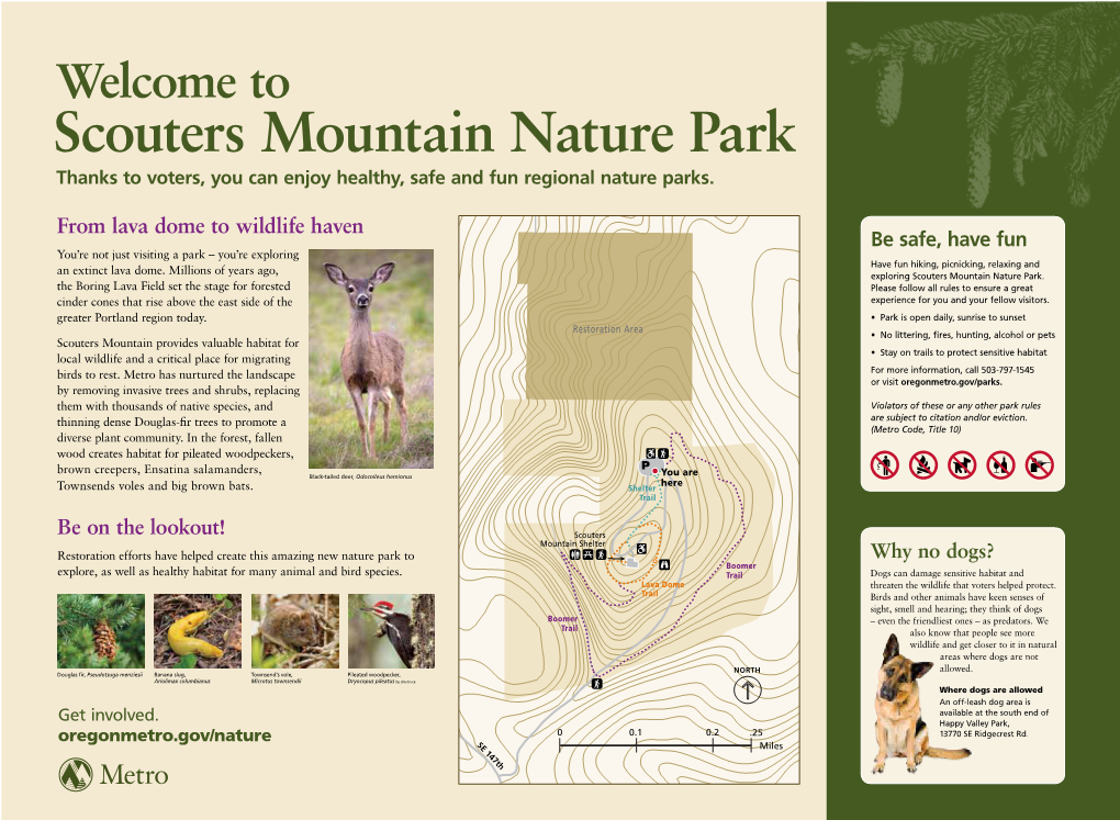 Scouters Mountain Nature Park Thanks to Voters, You Can Enjoy Healthy, Safe and Fun Regional Nature Parks