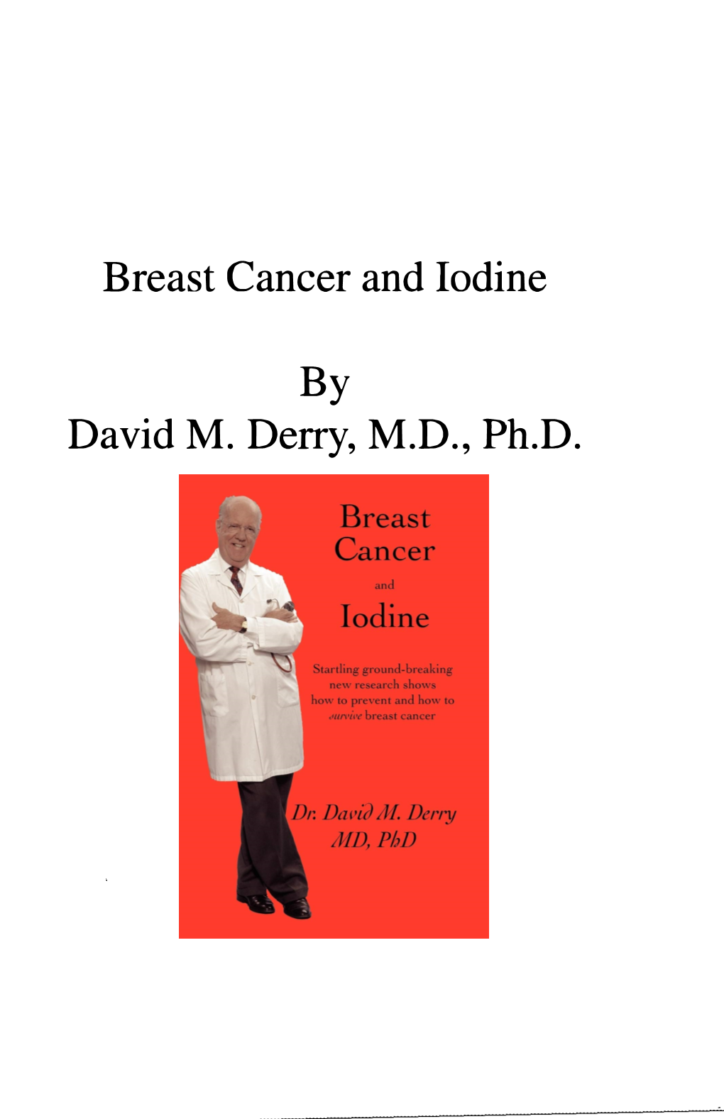 Breast Cancer and Iodine