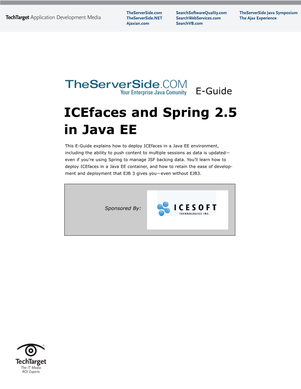 Icefaces and Spring 2.5 in Java EE