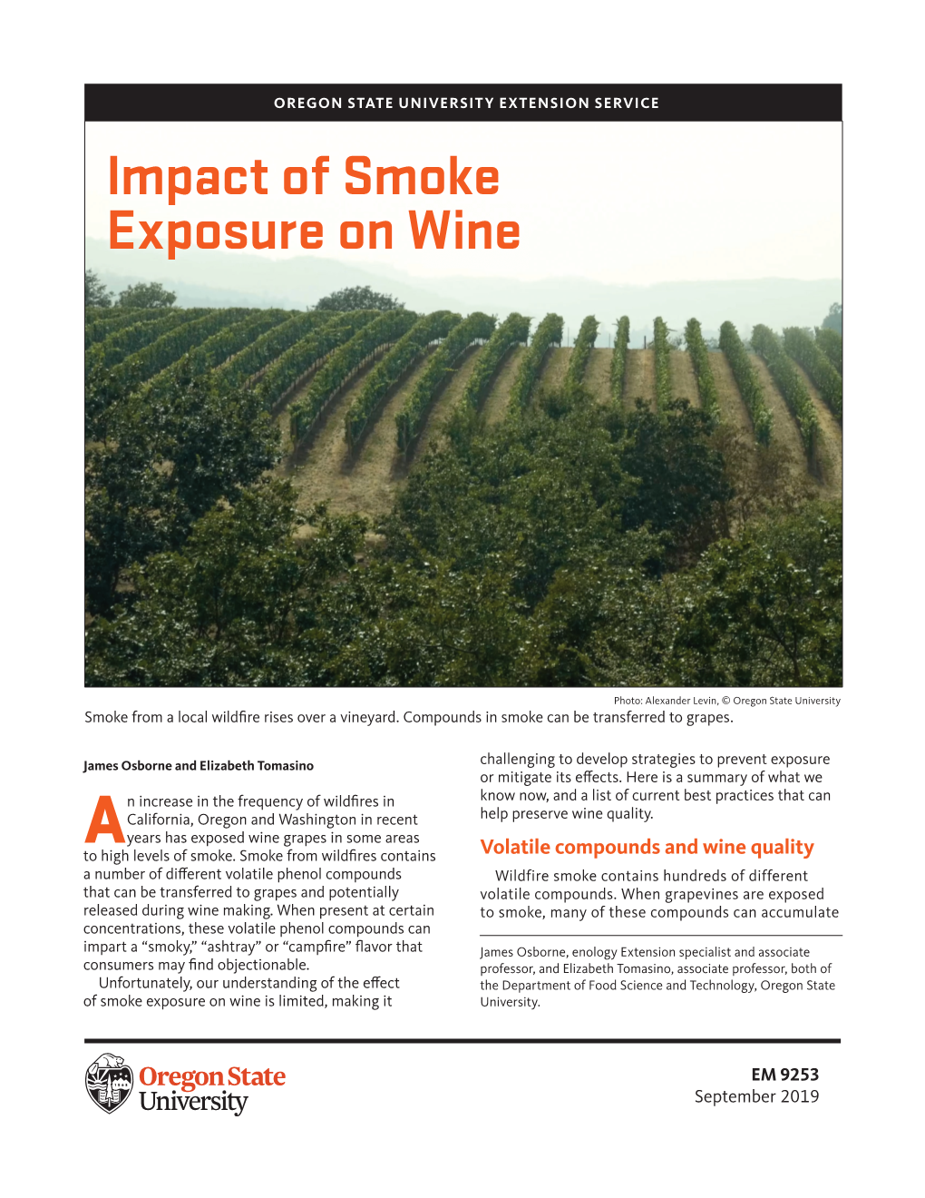 Assessing the Impact of Smoke Exposure on Wine