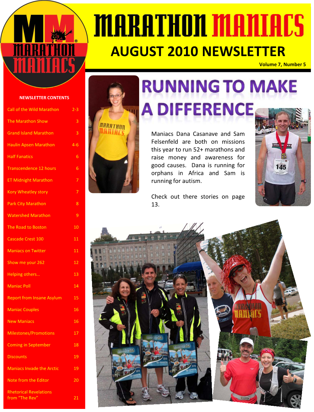 AUGUST 2010 NEWSLETTER Volume 7, Number 5