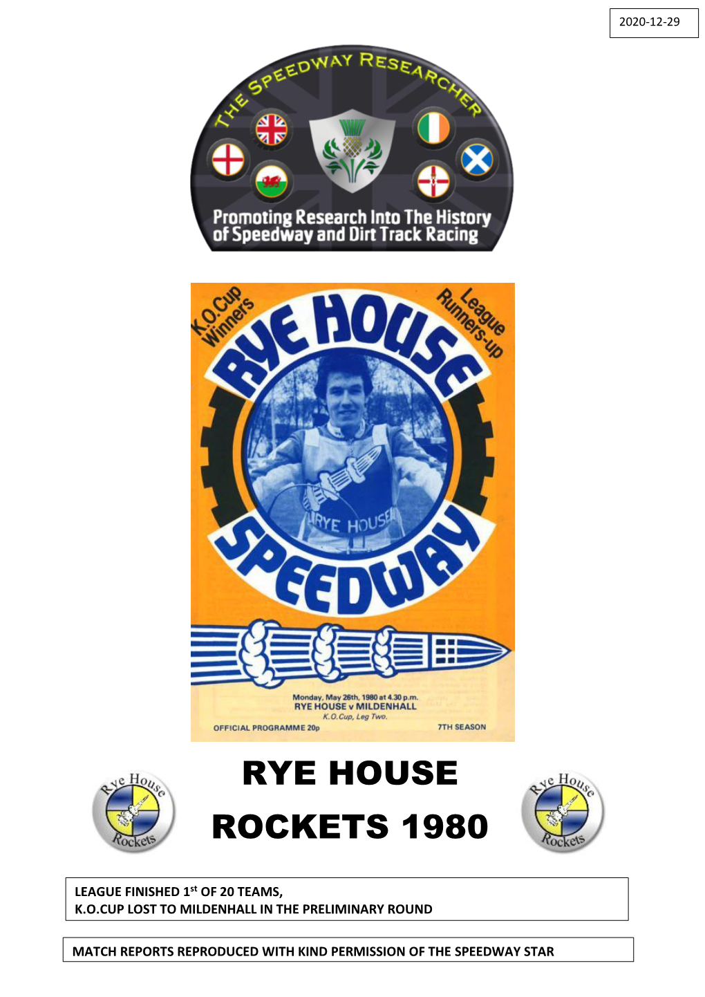 Rye House Rockets 1980