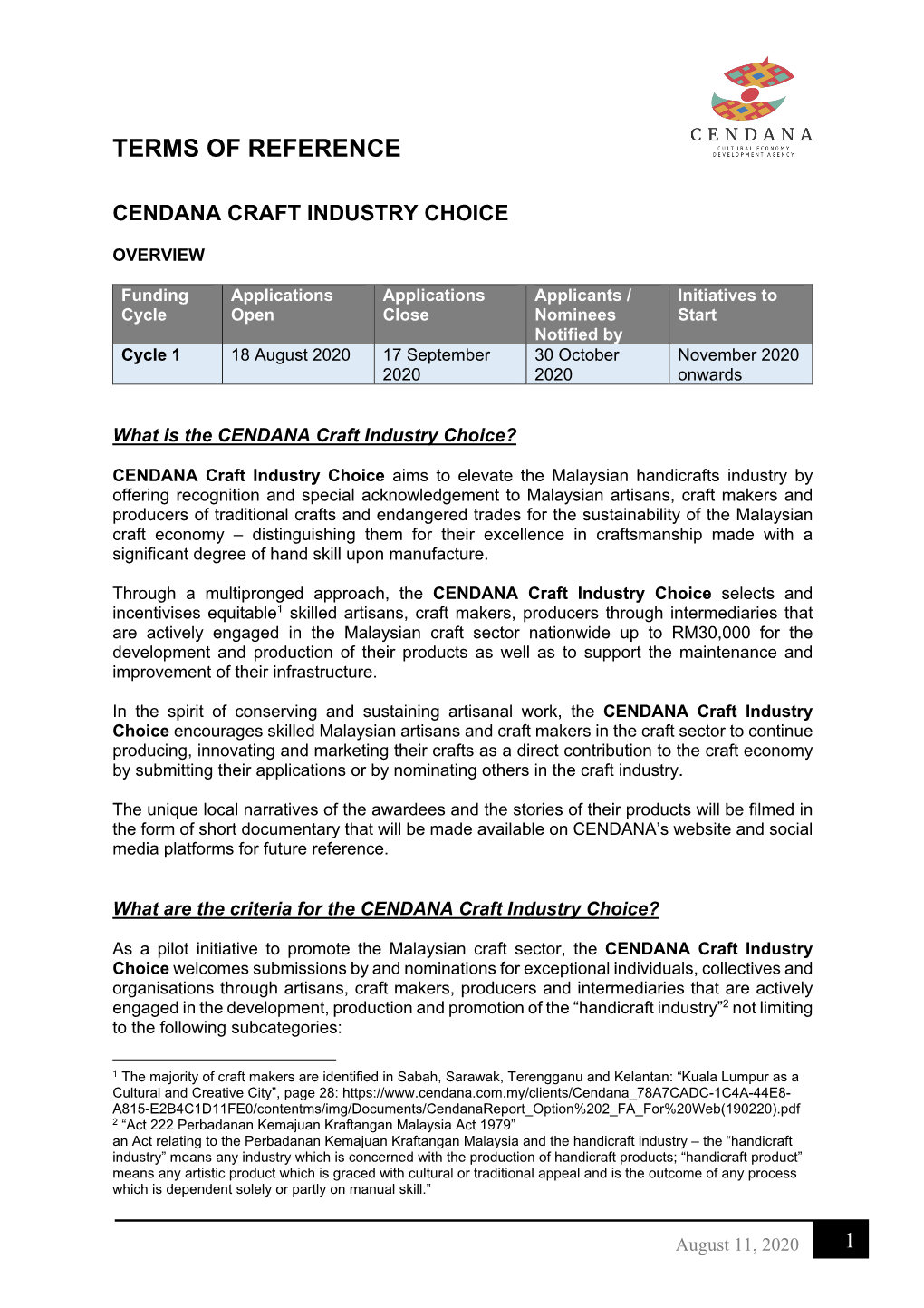 Cendana Craft Industry Choice