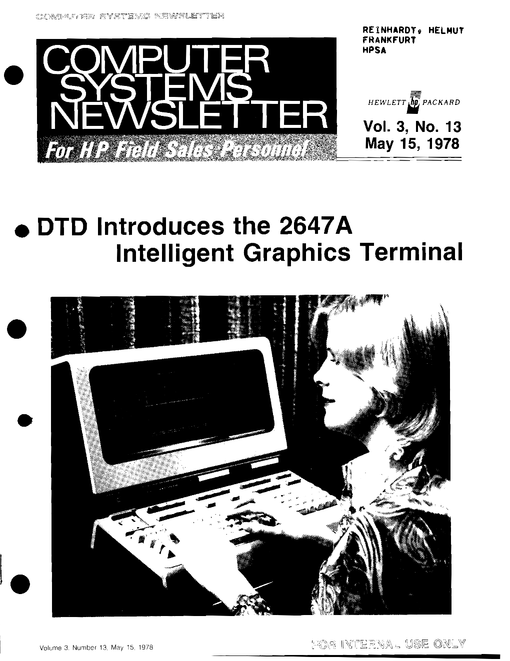 DTD Introduces the 2647A Intelligent Graphics Terminal