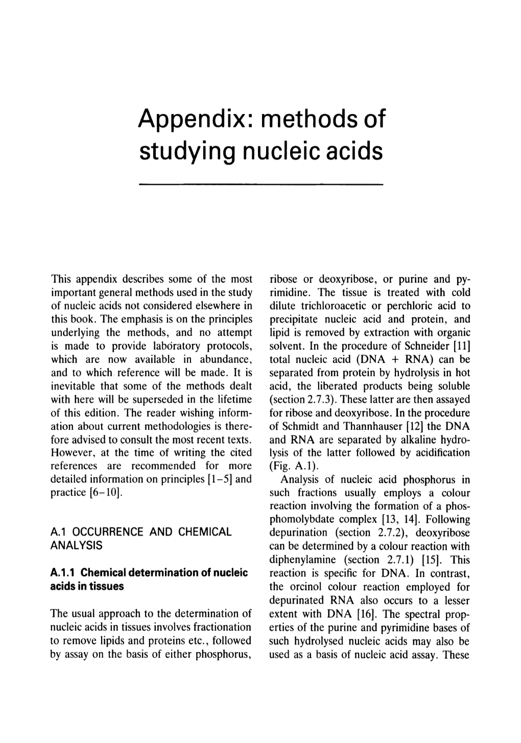 Appendix: Methods of Studying Nucleic Acids