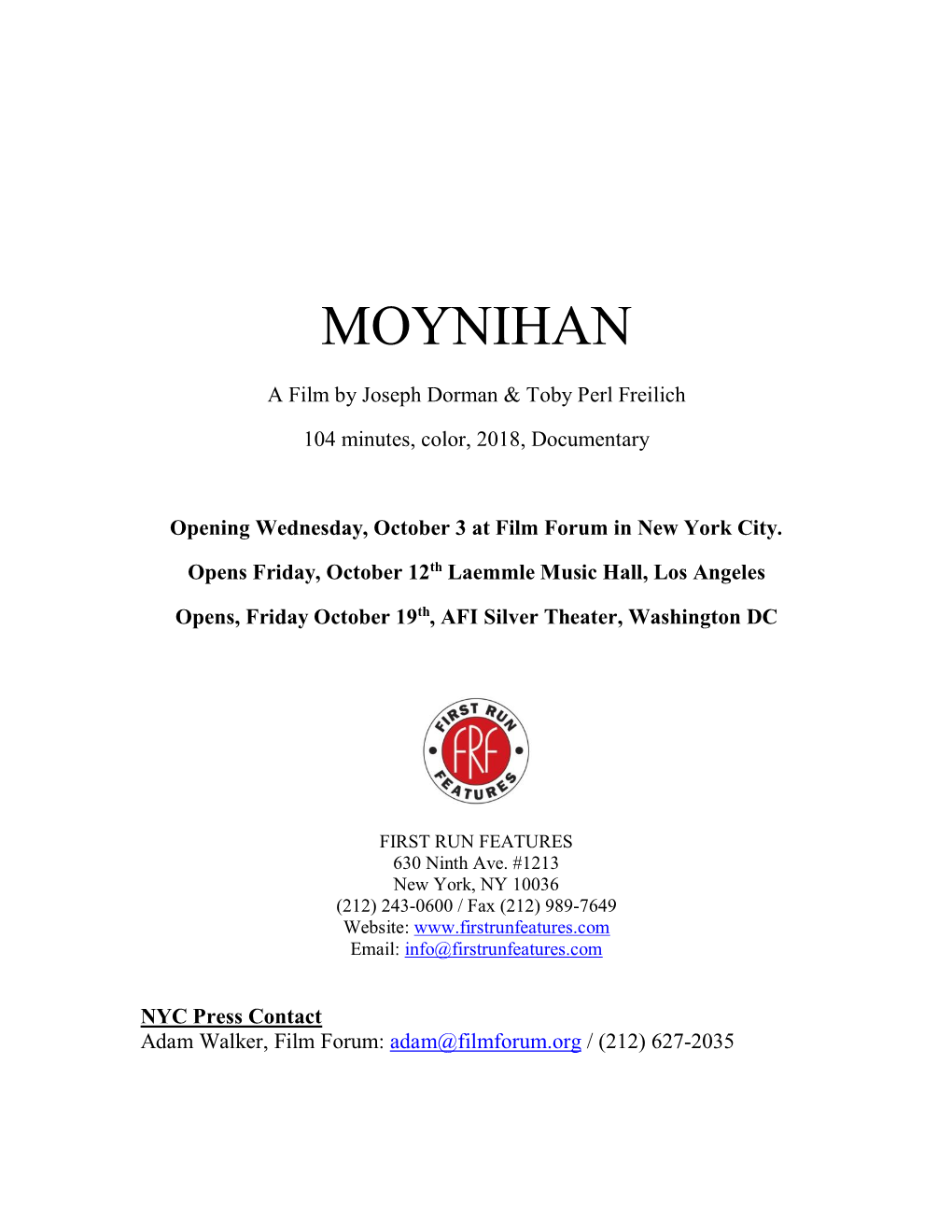 MOYNIHAN Press