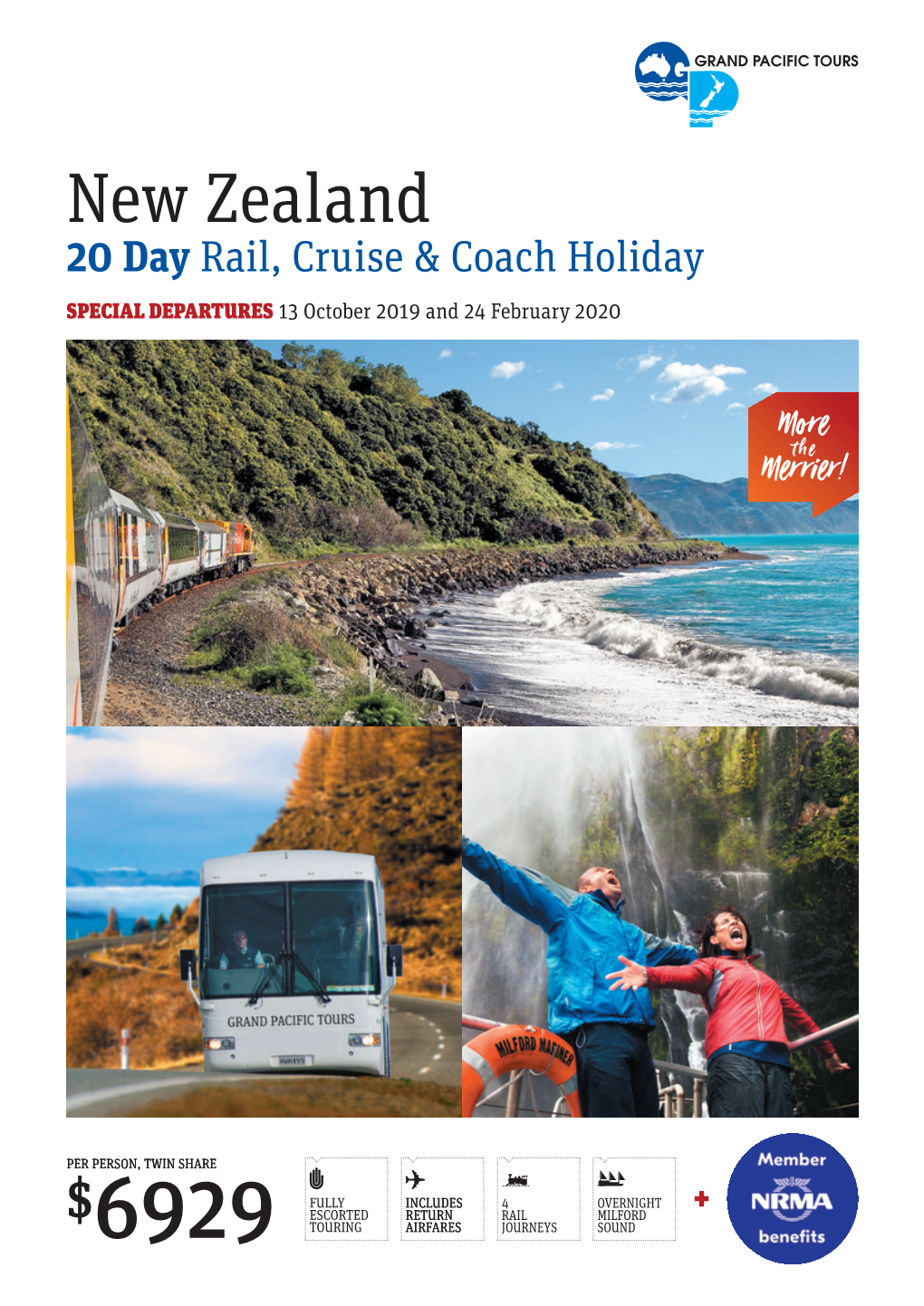 New Zealand Rail, Cruise & Coach Holiday Itinerary