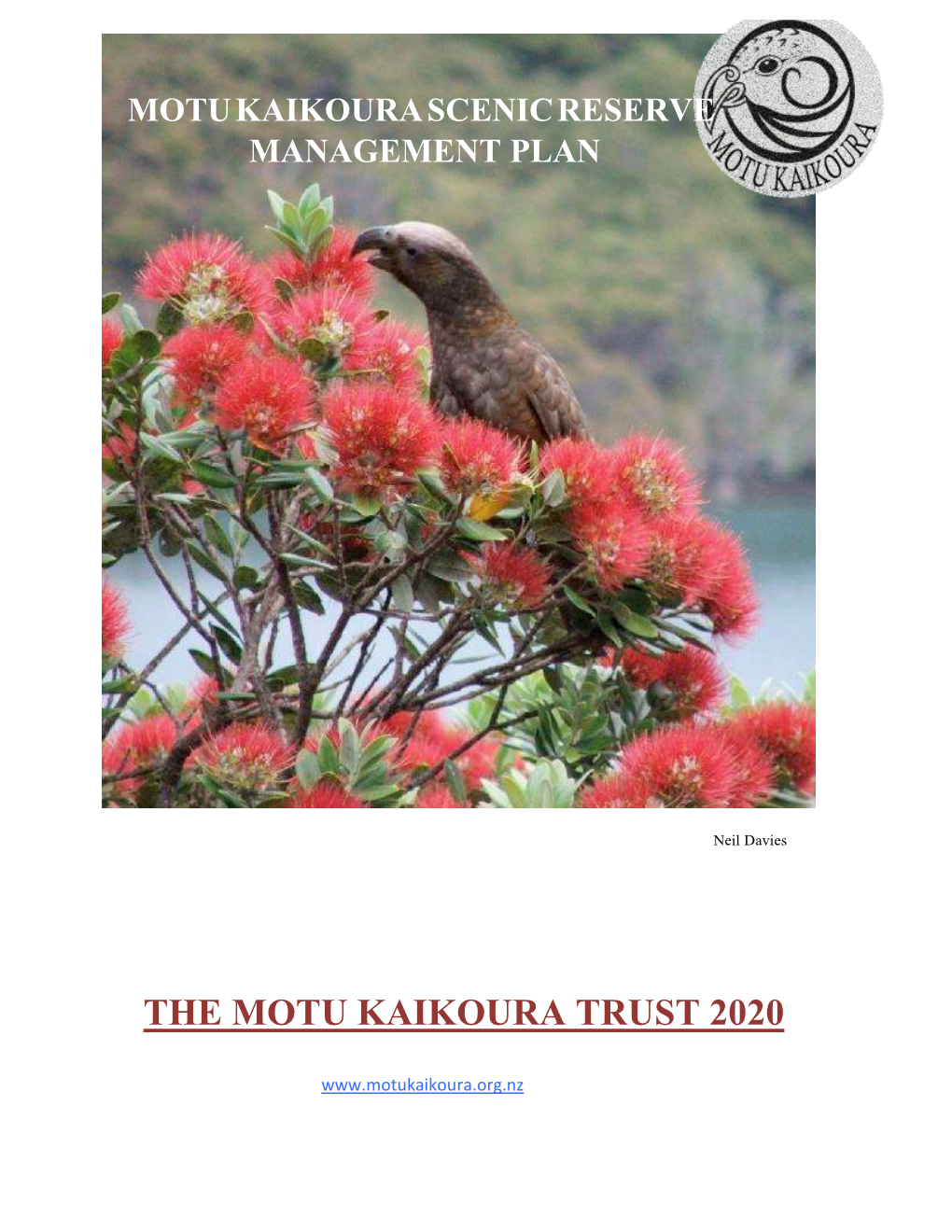 Motu Kaikoura Scenic Reserve Management Plan 2020