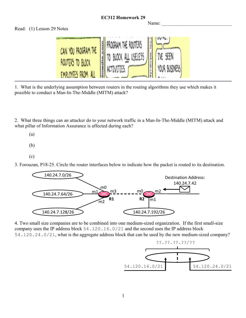 Read: (1) Lesson 29 Notes