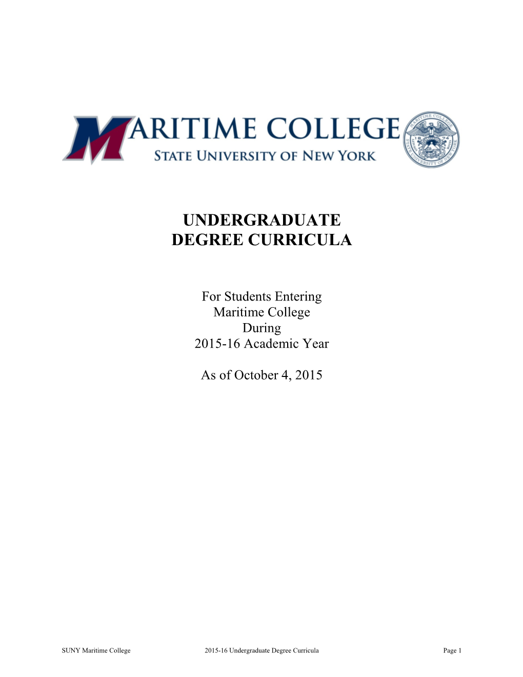 Undergraduate Degree Curricula