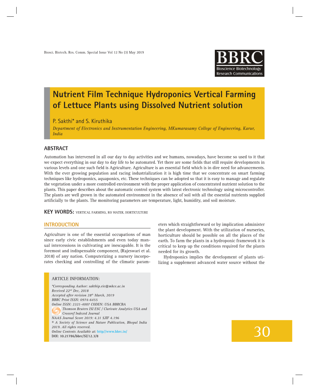 Nutrient Film Technique Hydroponics Vertical Farming of Lettuce Plants Using Dissolved Nutrient Solution