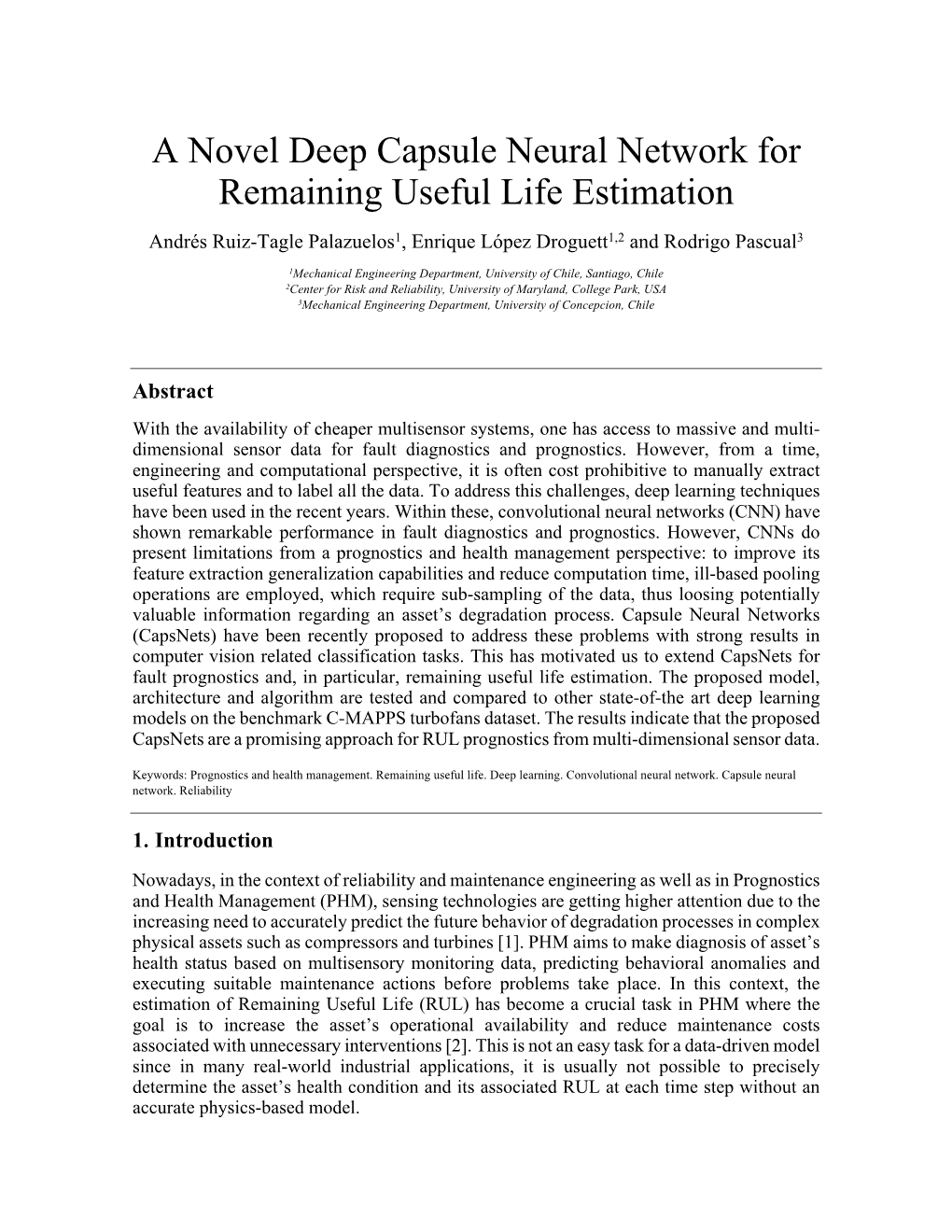 A Novel Deep Capsule Neural Network for Remaining Useful Life Estimation