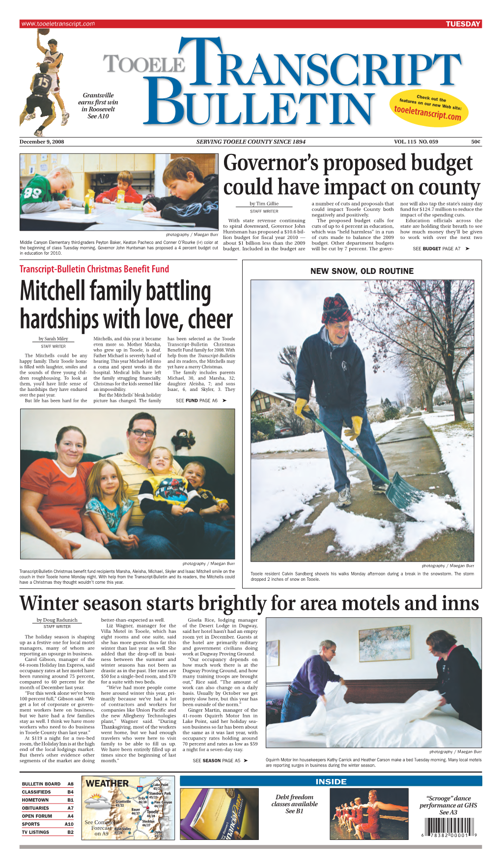 Mitchell Family Battling Hardships with Love, Cheer by Sarah Miley Mitchells, and This Year It Became Has Been Selected As the Tooele STAFF WRITER Even More So