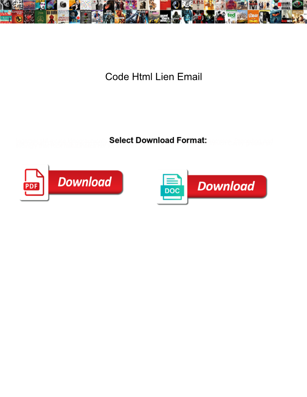 Code Html Lien Email