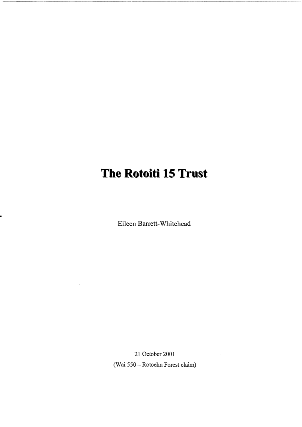 The Rotoiti 15 Trust