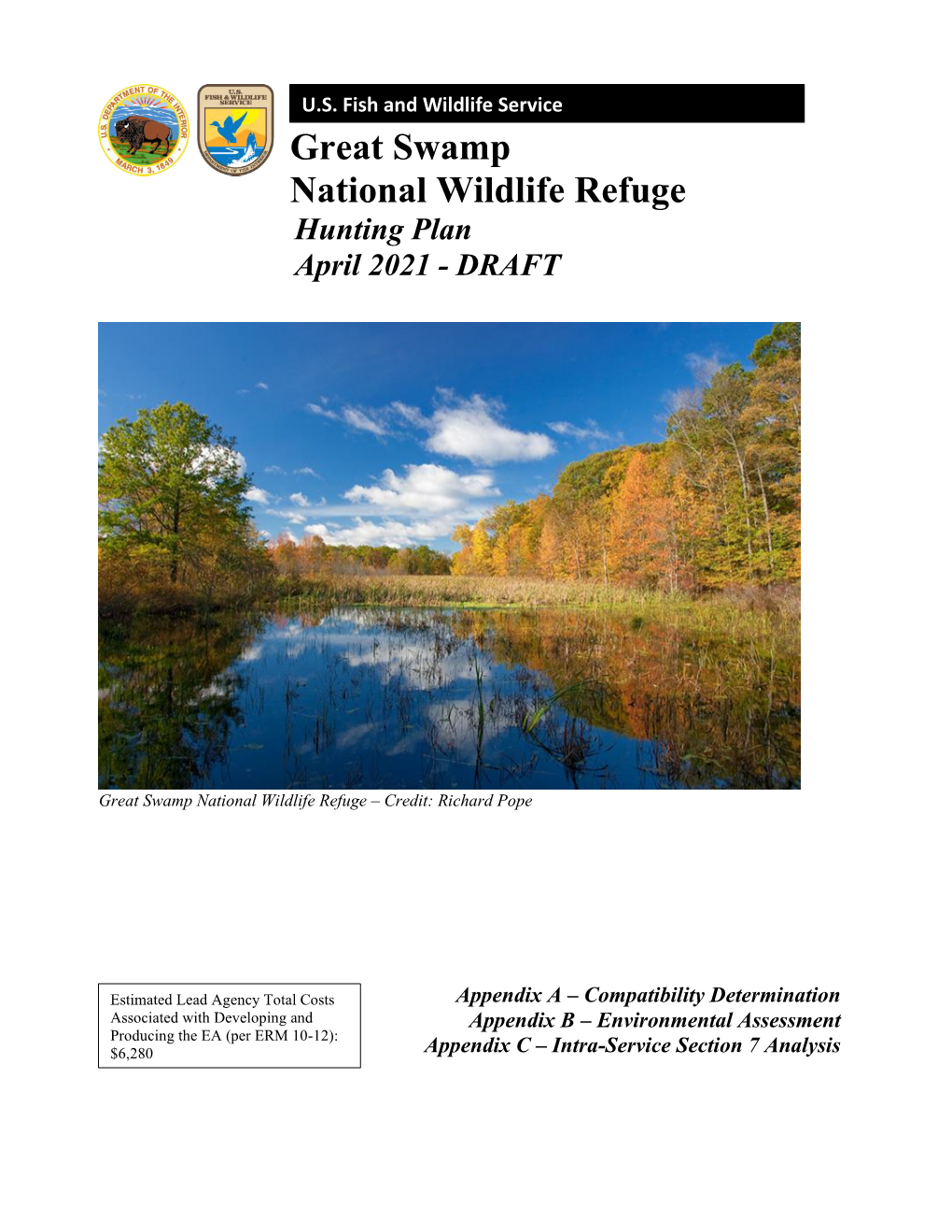 Great Swamp National Wildlife Refuge Hunting Plan April 2021 - DRAFT