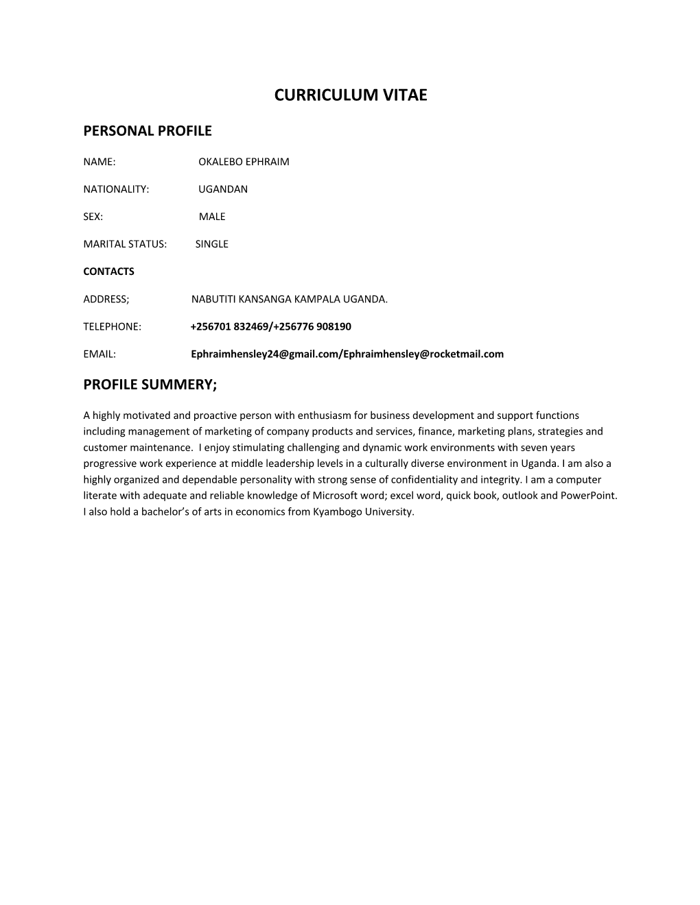 Curriculum Vitae