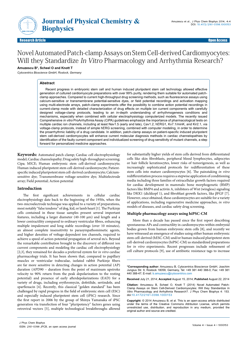 Novel Automated Patch-Clamp Assays on Stem Cell-Derived