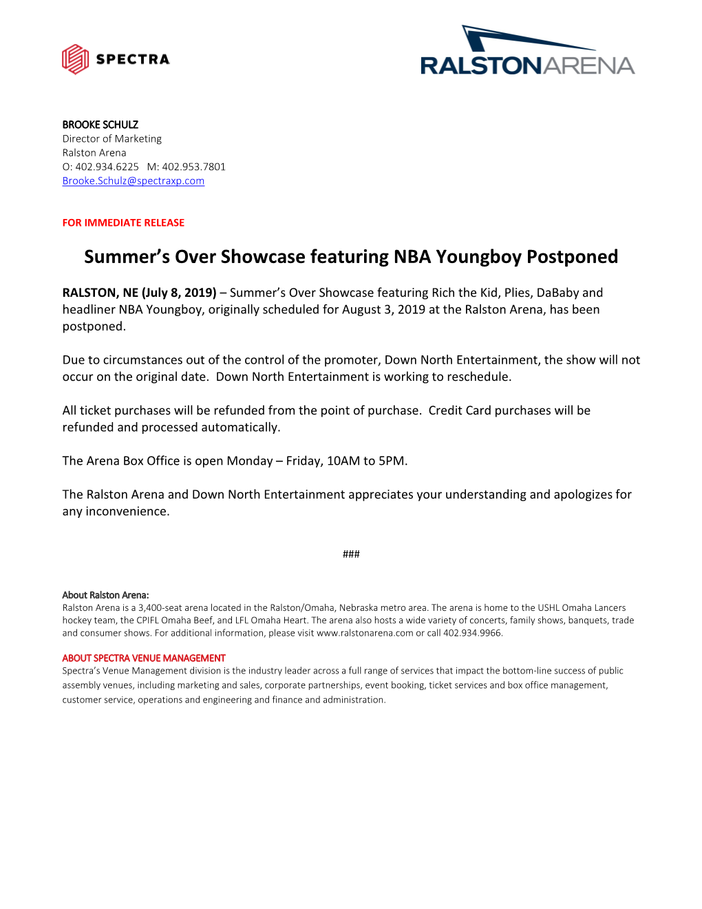 Summer's Over Showcase Featuring NBA Youngboy Postponed