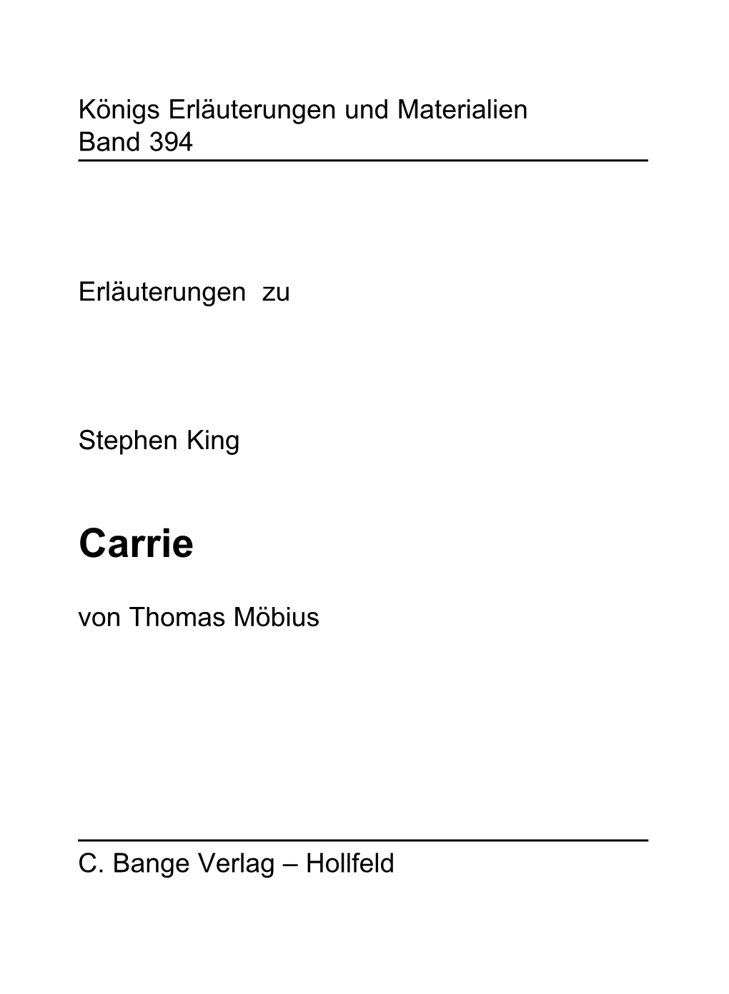 Carrie Von Thomas Möbius