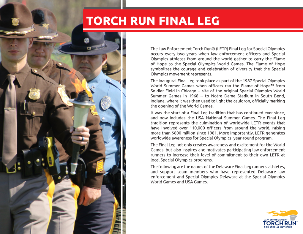 Torch Run Final Leg