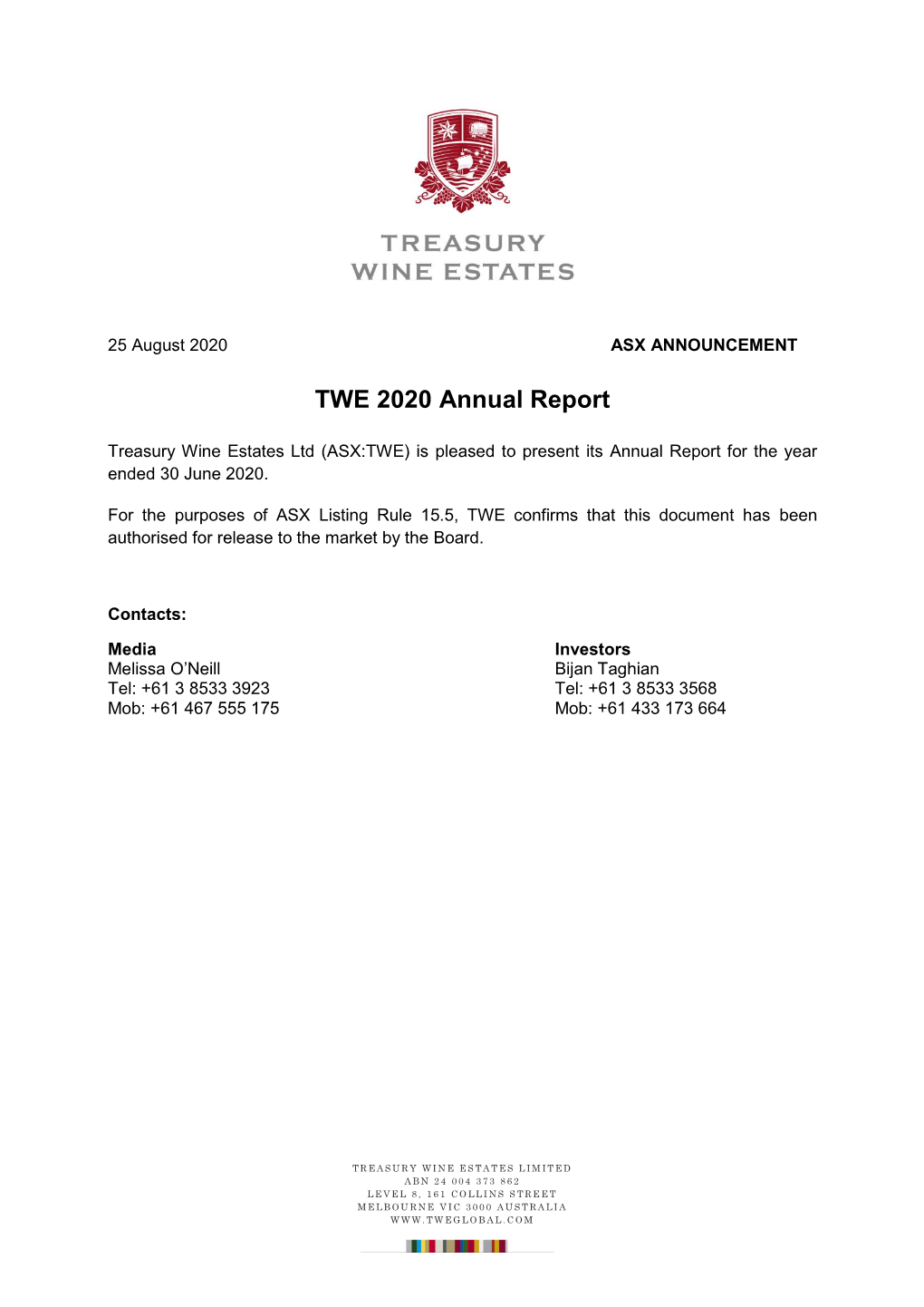 TWE 2020 Annual Report
