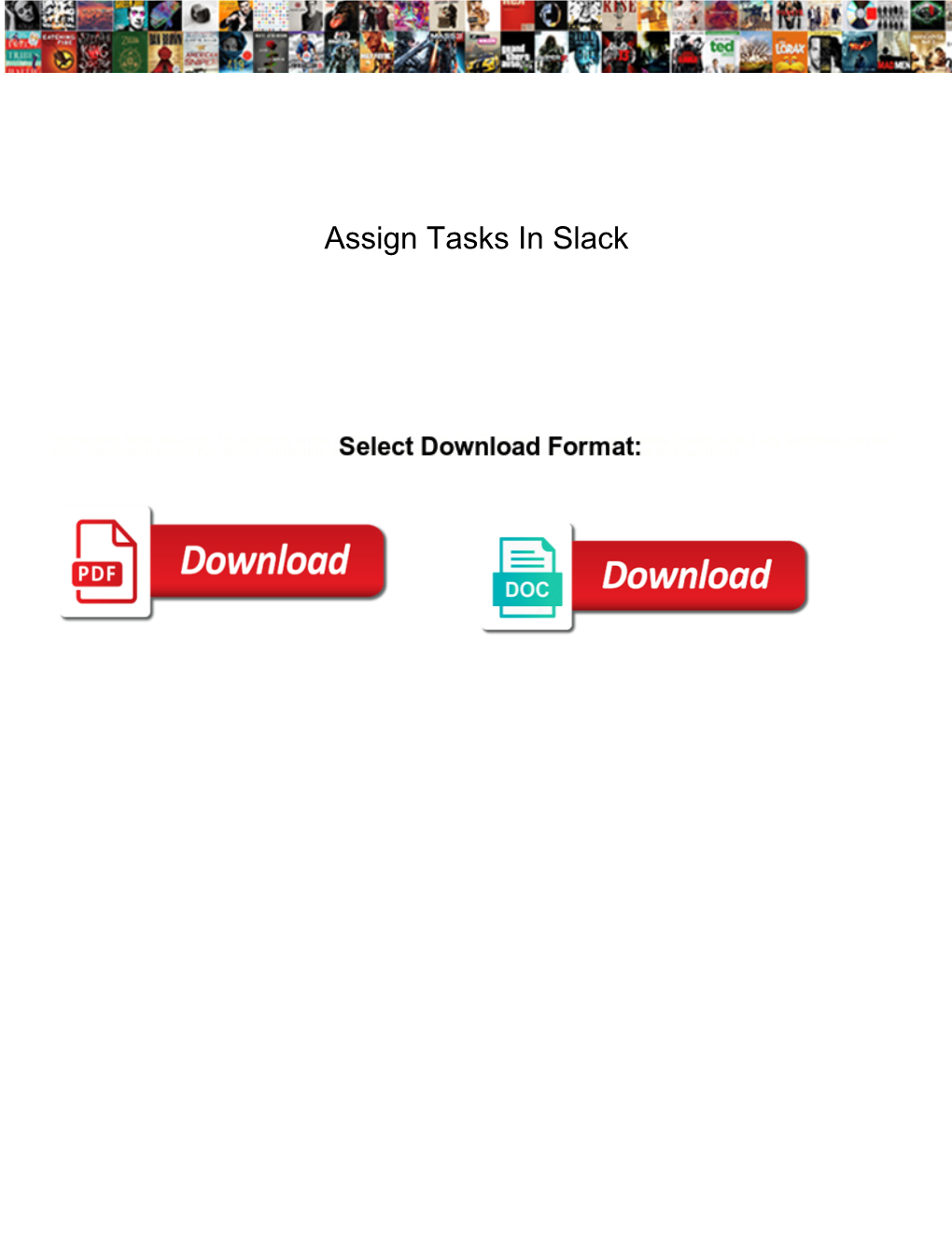 Assign Tasks in Slack