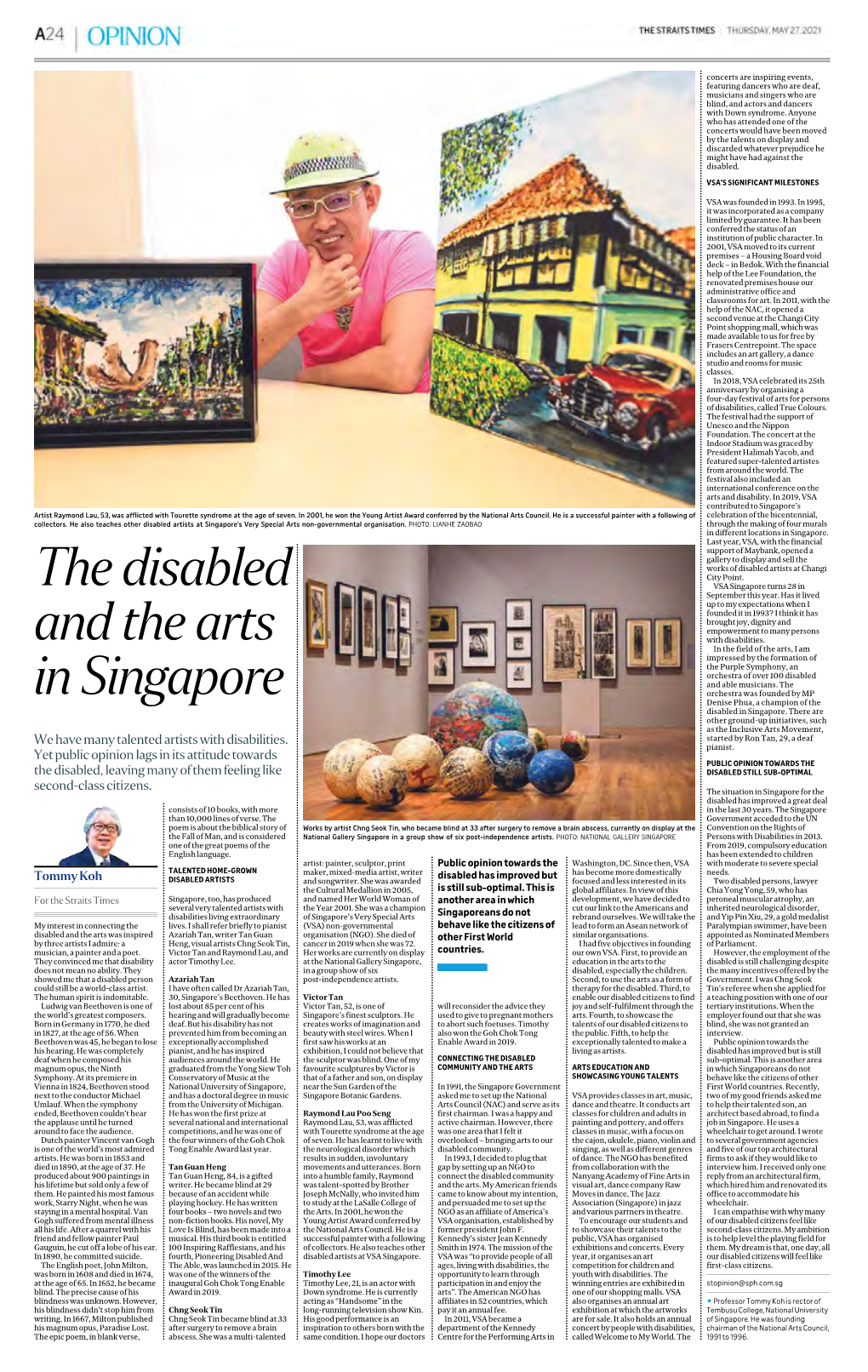 The Disabled and the Arts in Singapore