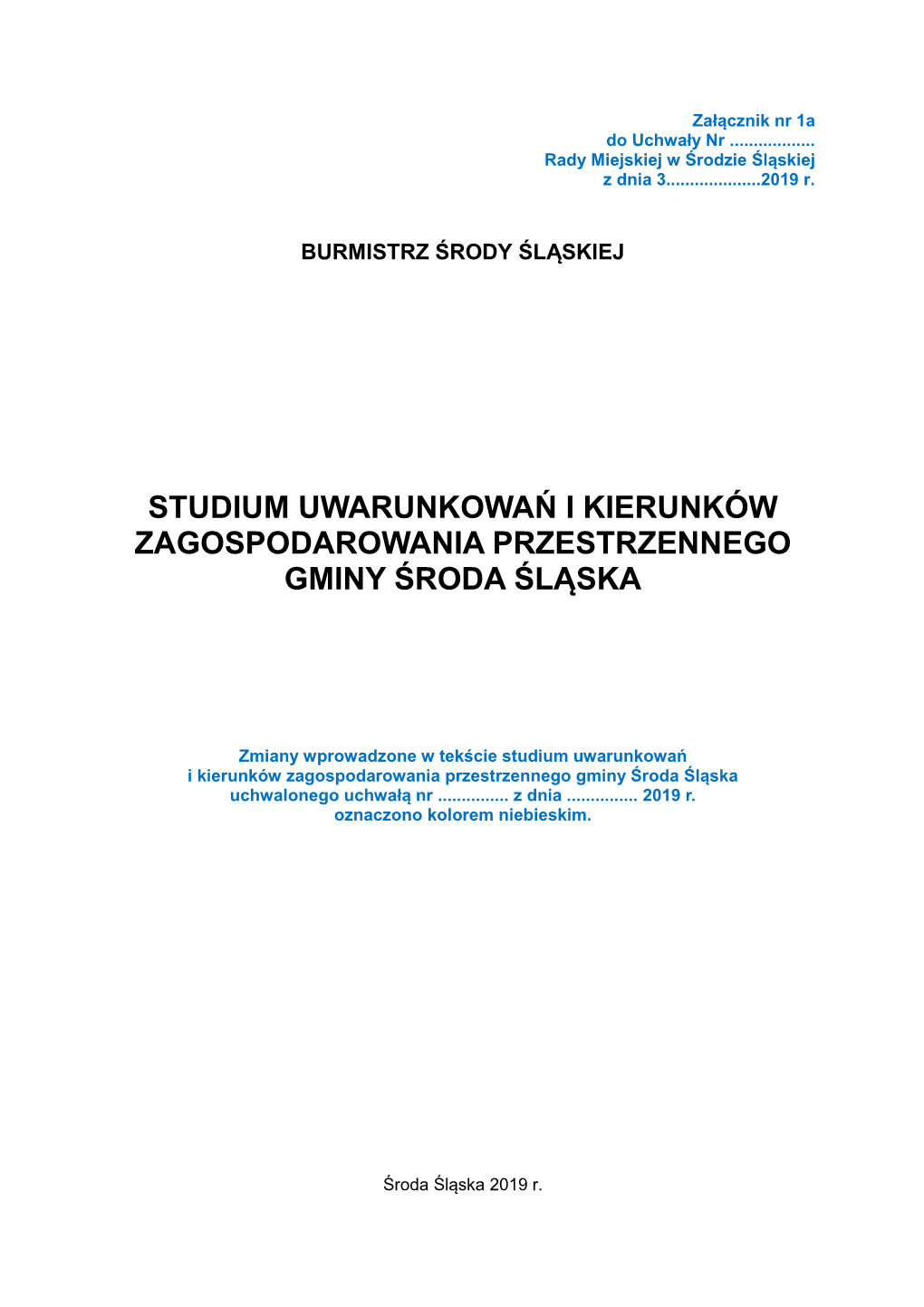 Studium Uwarunkowań I Kierunków