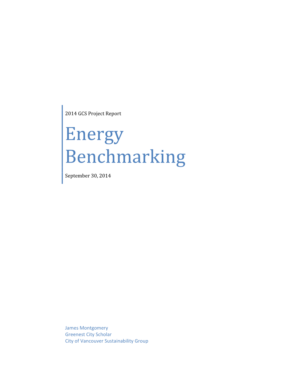 Energy Benchmarking