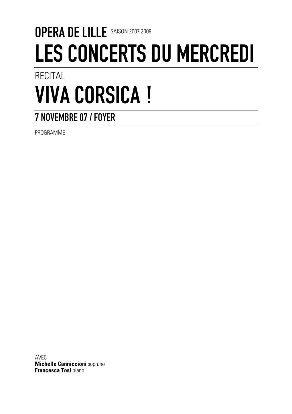Les Concerts Du Mercredi Viva Corsica !