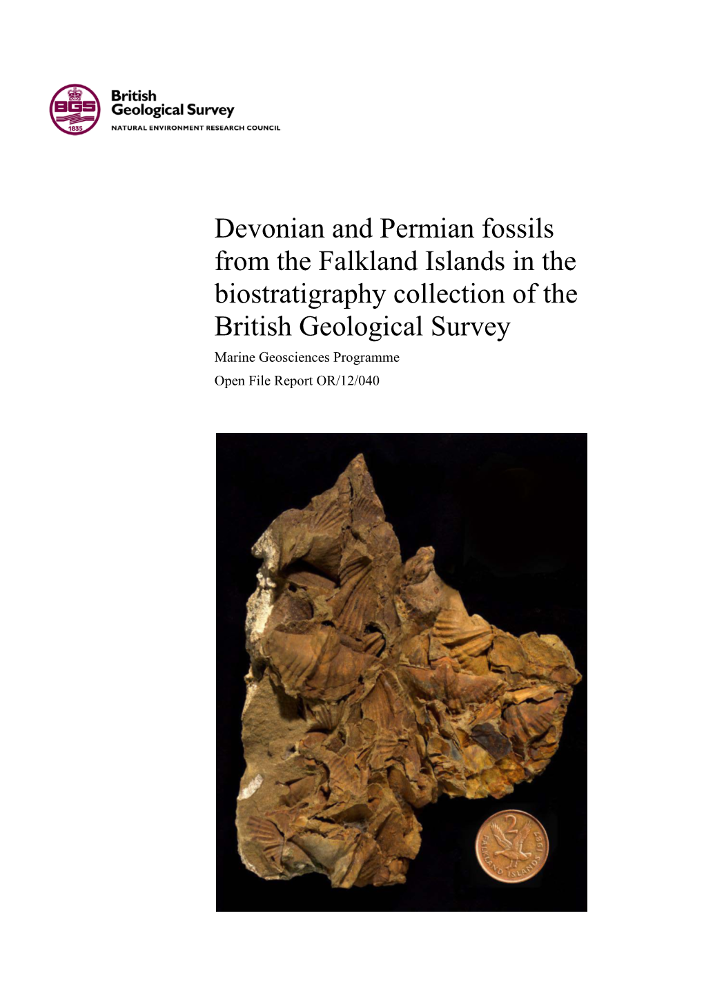 Devonian and Permian Fossils from the Falkland Islands in The