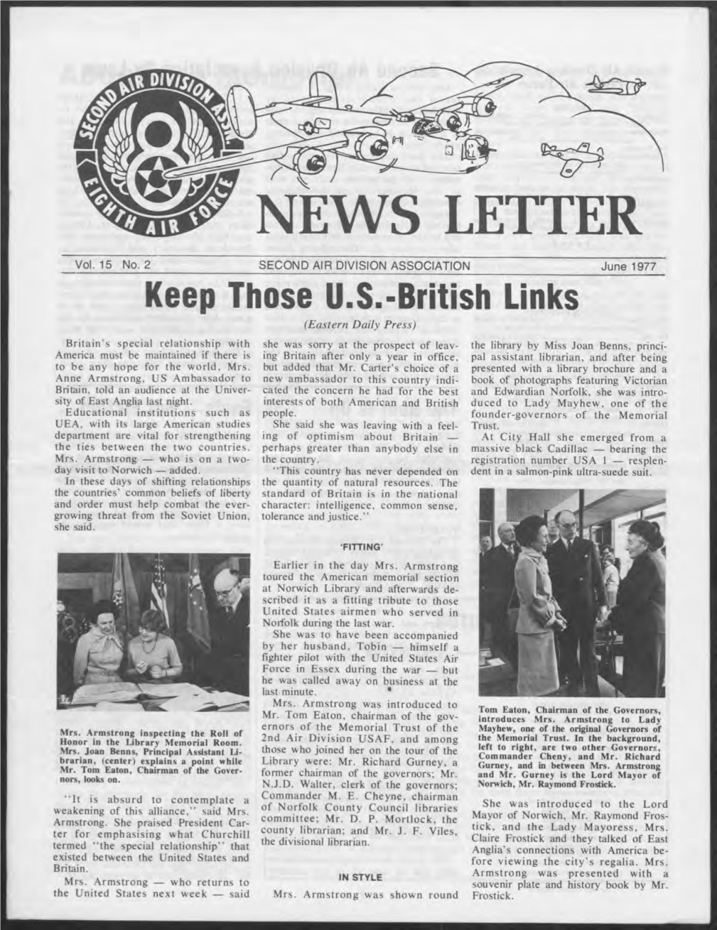 June 1977 Keep Those U.S.-British Links (Eastern Daily Press)