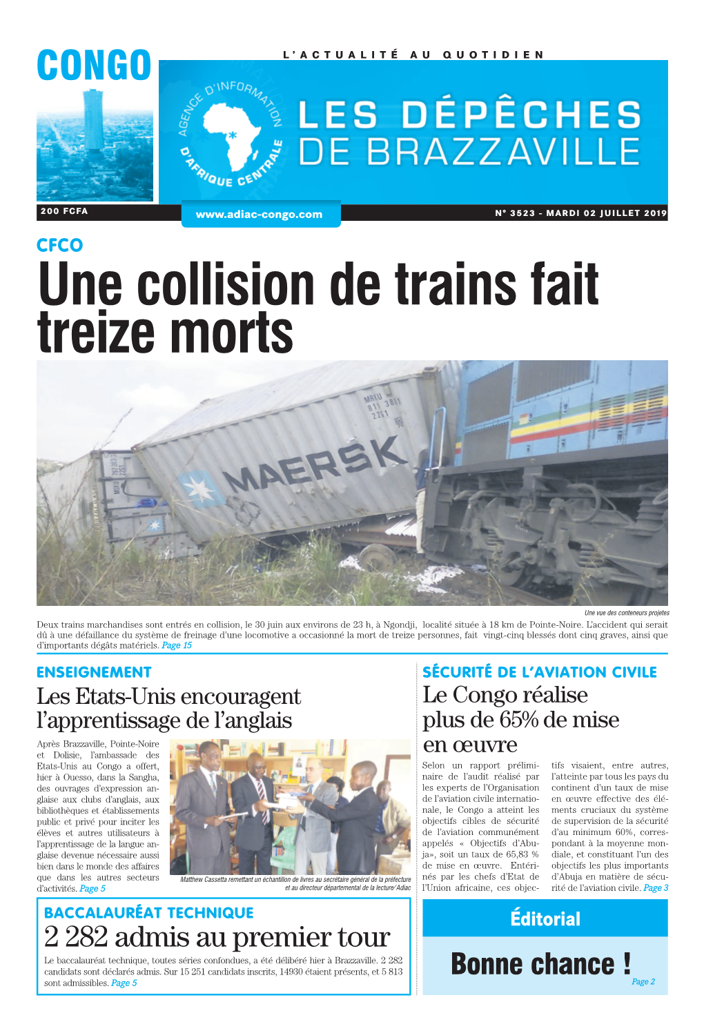 Une Collision De Trains Fait Treize Morts