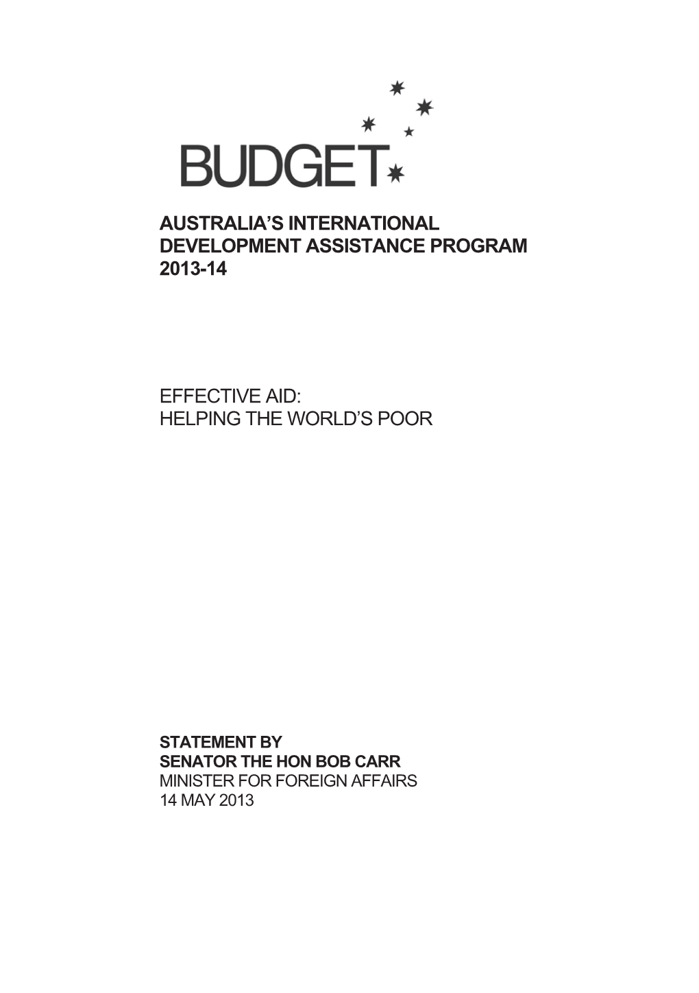 Budget 2013-14
