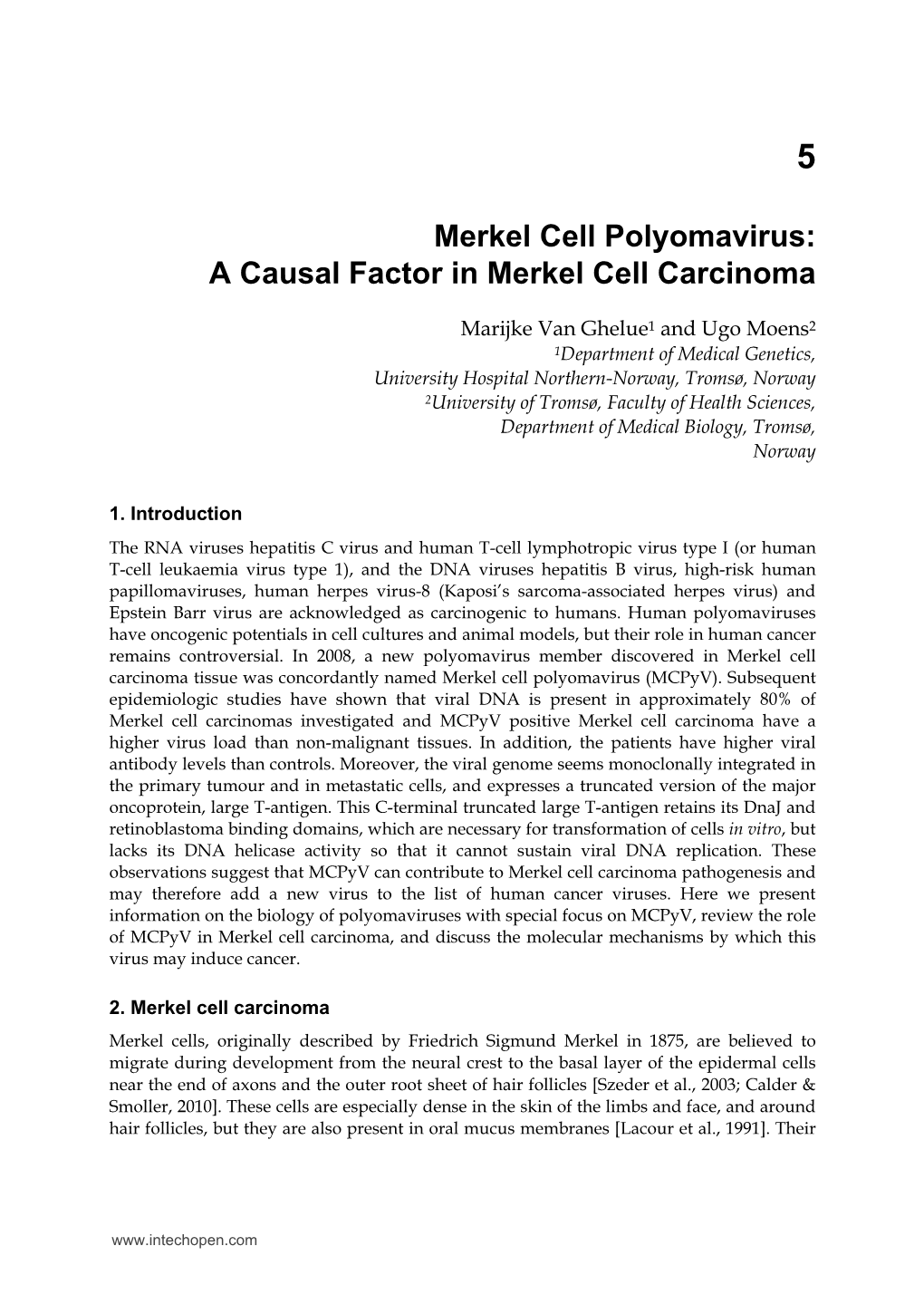 A Causal Factor in Merkel Cell Carcinoma