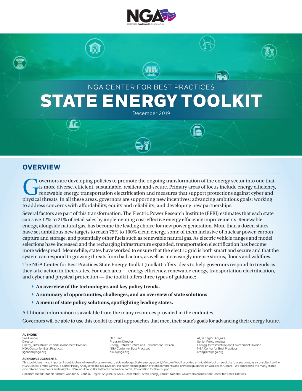 STATE ENERGY TOOLKIT December 2019
