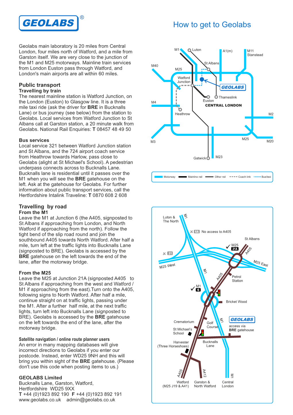 How to Get to Geolabs