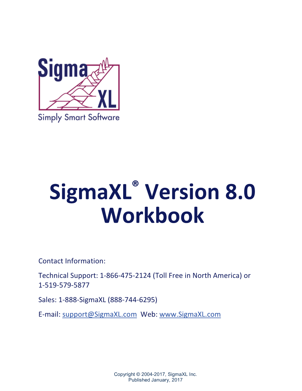 Sigmaxl® Version 8.0 Workbook