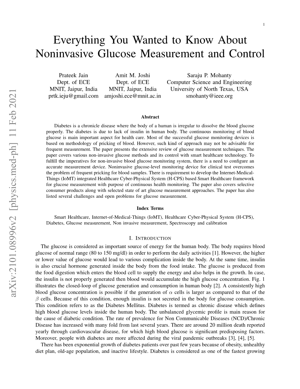 Everything You Wanted to Know About Noninvasive Glucose Measurement and Control
