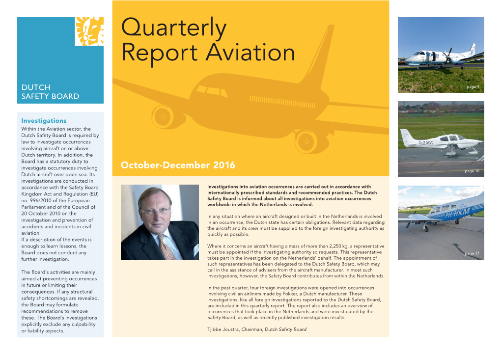 Quarterly Report Aviation